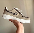 Beige leopard print Custom Air Force 1-shecustomize