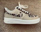 Beige leopard print Custom Air Force 1-shecustomize