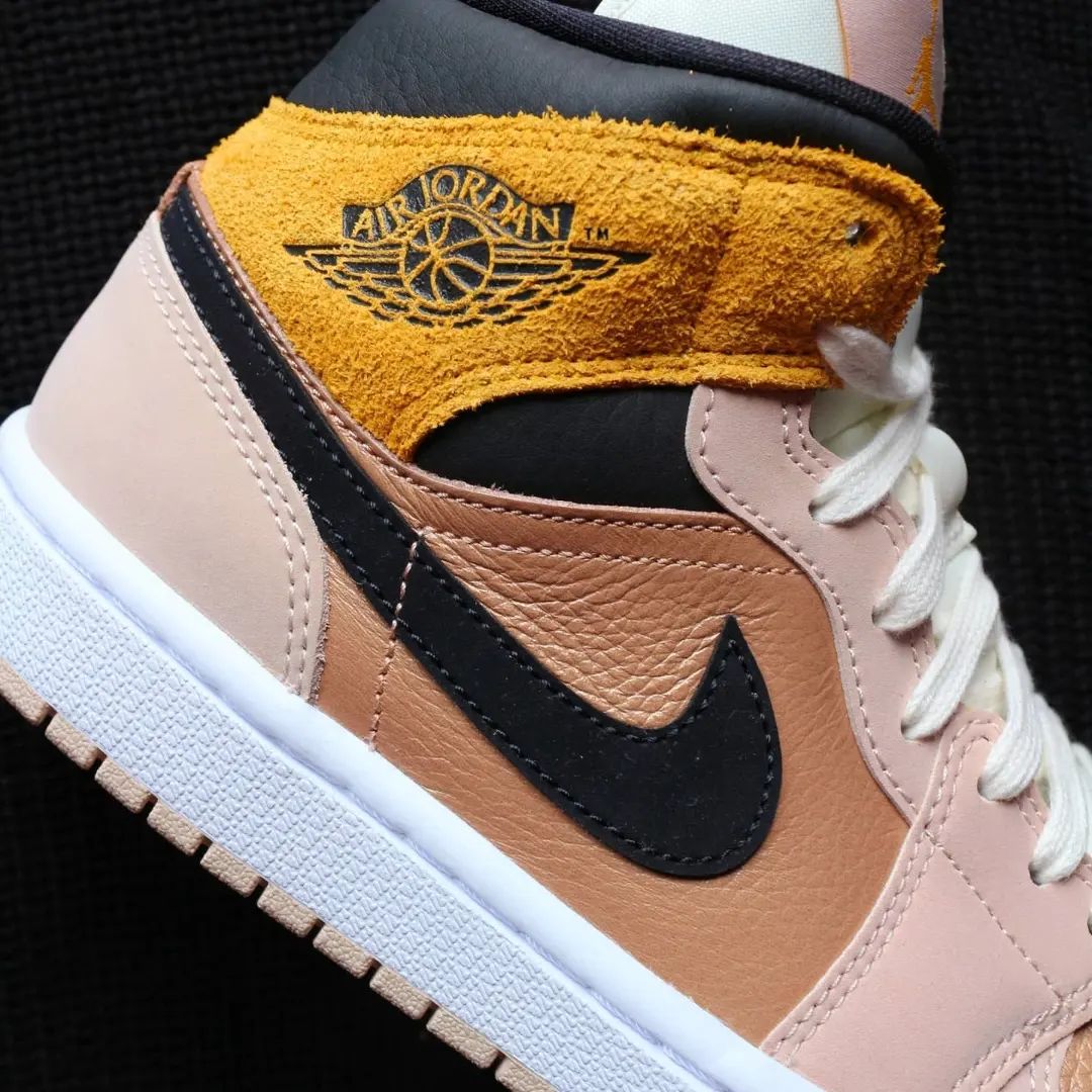 Beige Yellow Black Custom Air Jordan 1-shecustomize