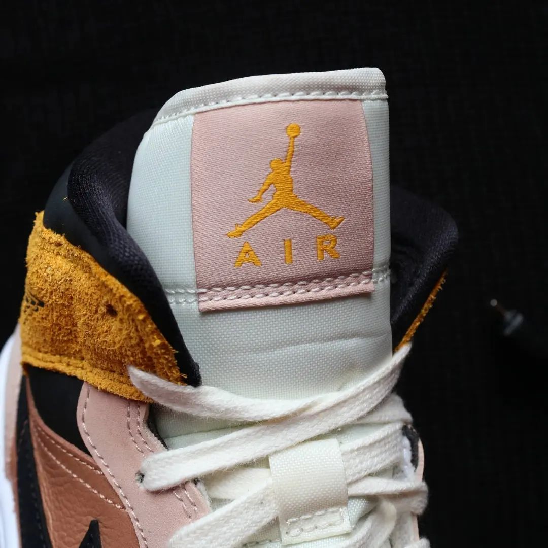 Beige Yellow Black Custom Air Jordan 1-shecustomize