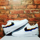 Black 3D Swoosh Custom Air Force 1-shecustomize
