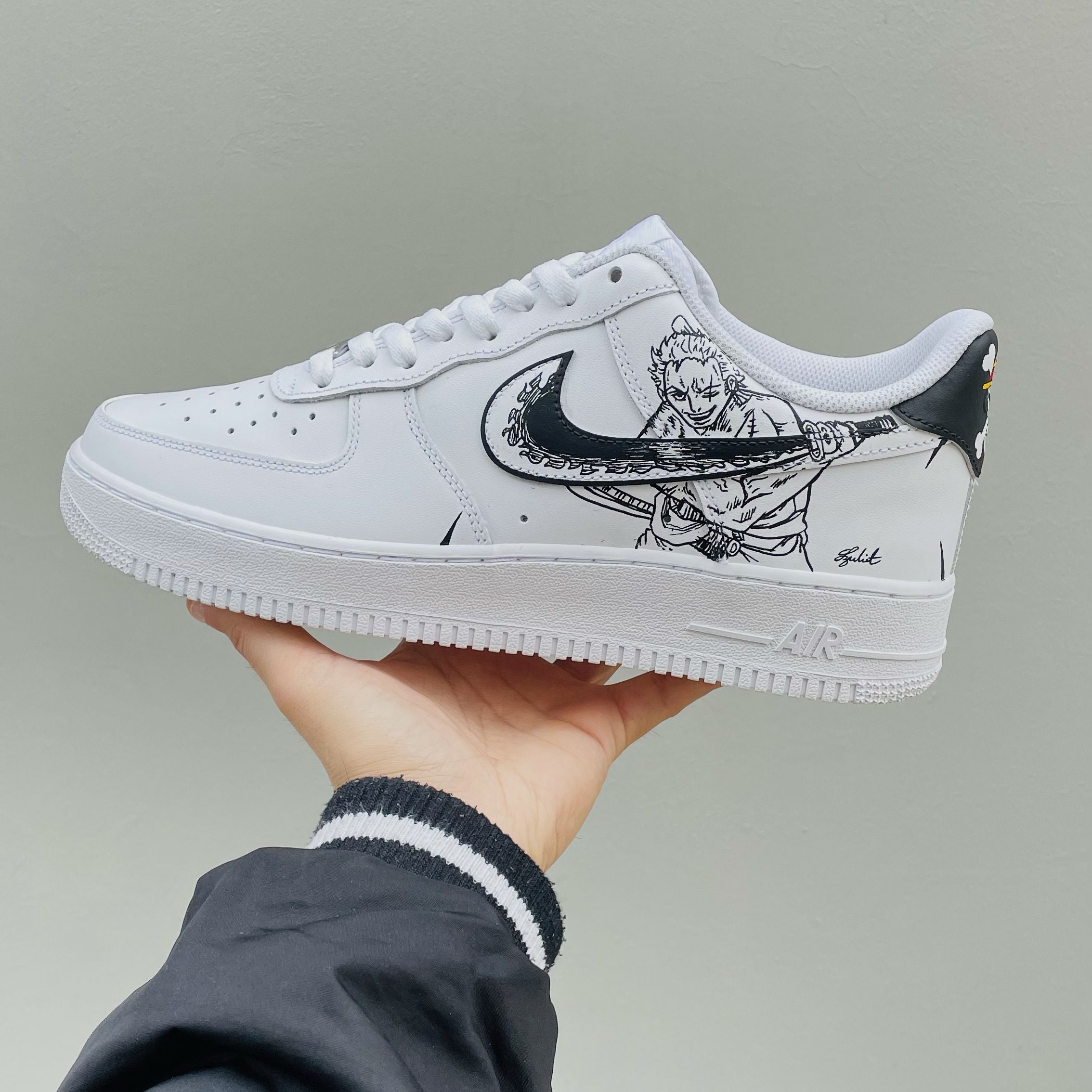 Black Anime Character Custom Air Force 1-shecustomize
