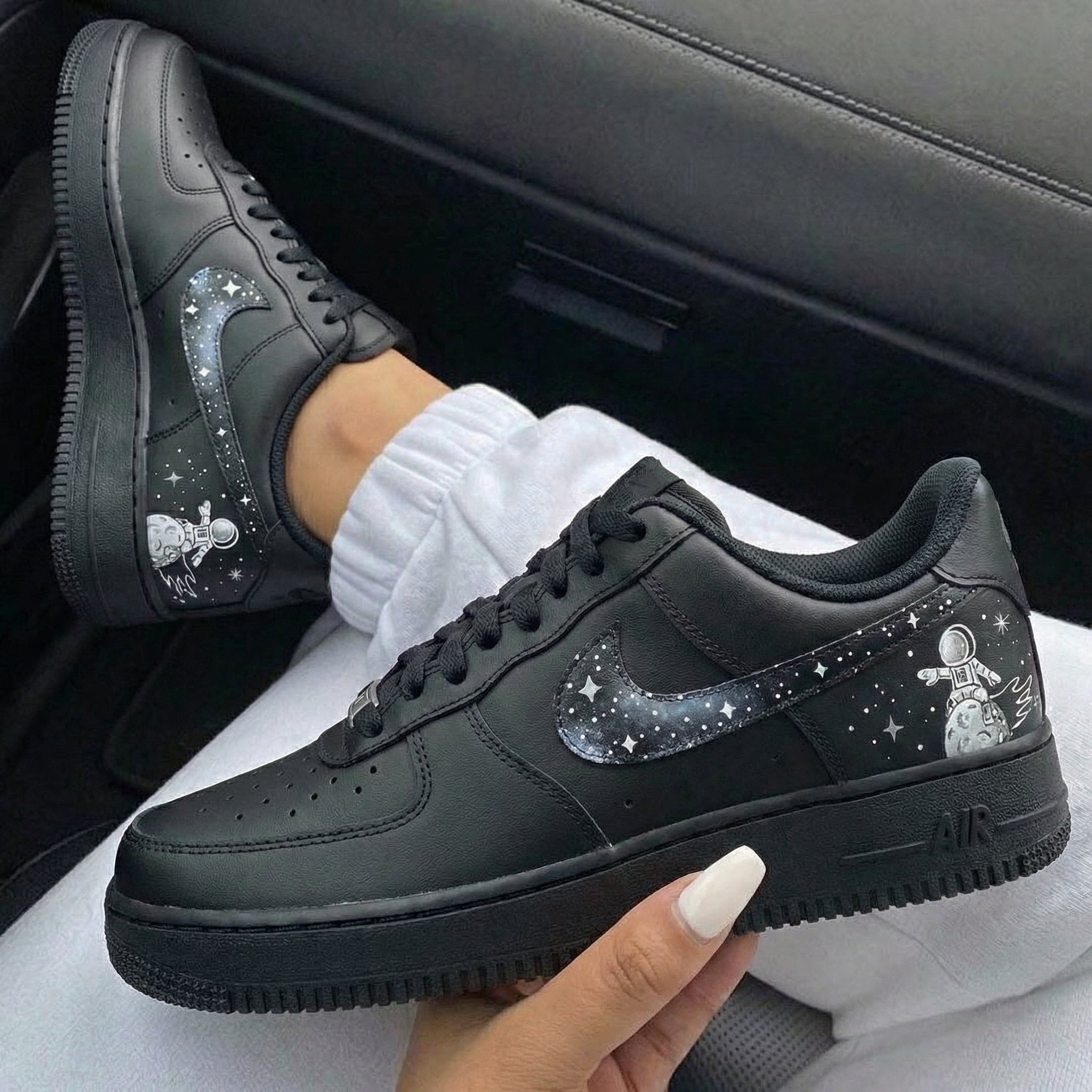 Black Astronaut Starry Sky Custom Air Force 1-shecustomize