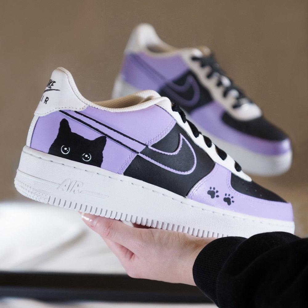 Black Cat Custom Air Force 1-shecustomize