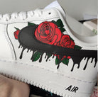 Black Drip Red Rose Custom Air Force 1-shecustomize