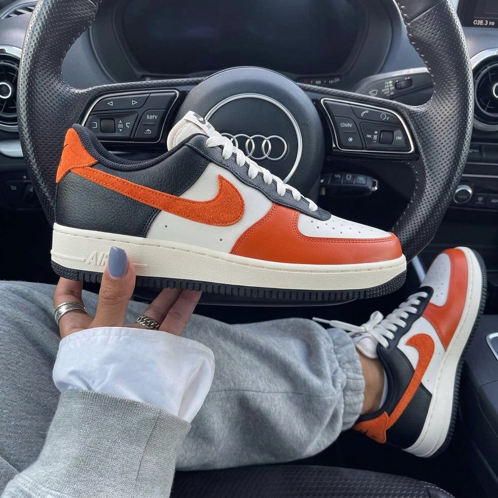 Black Orange Custom Air Force 1
