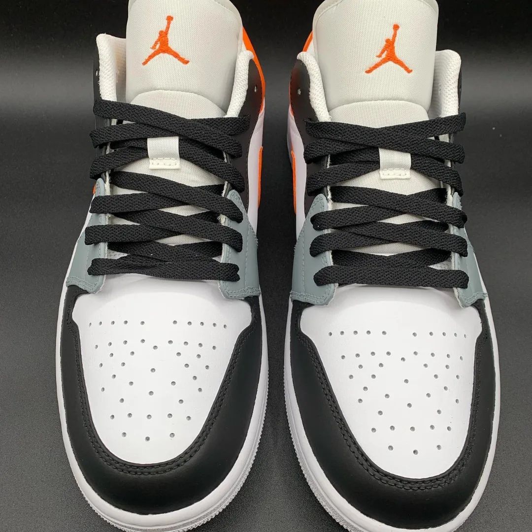 Black Orange Gray Custom Air Jordan 1-shecustomize