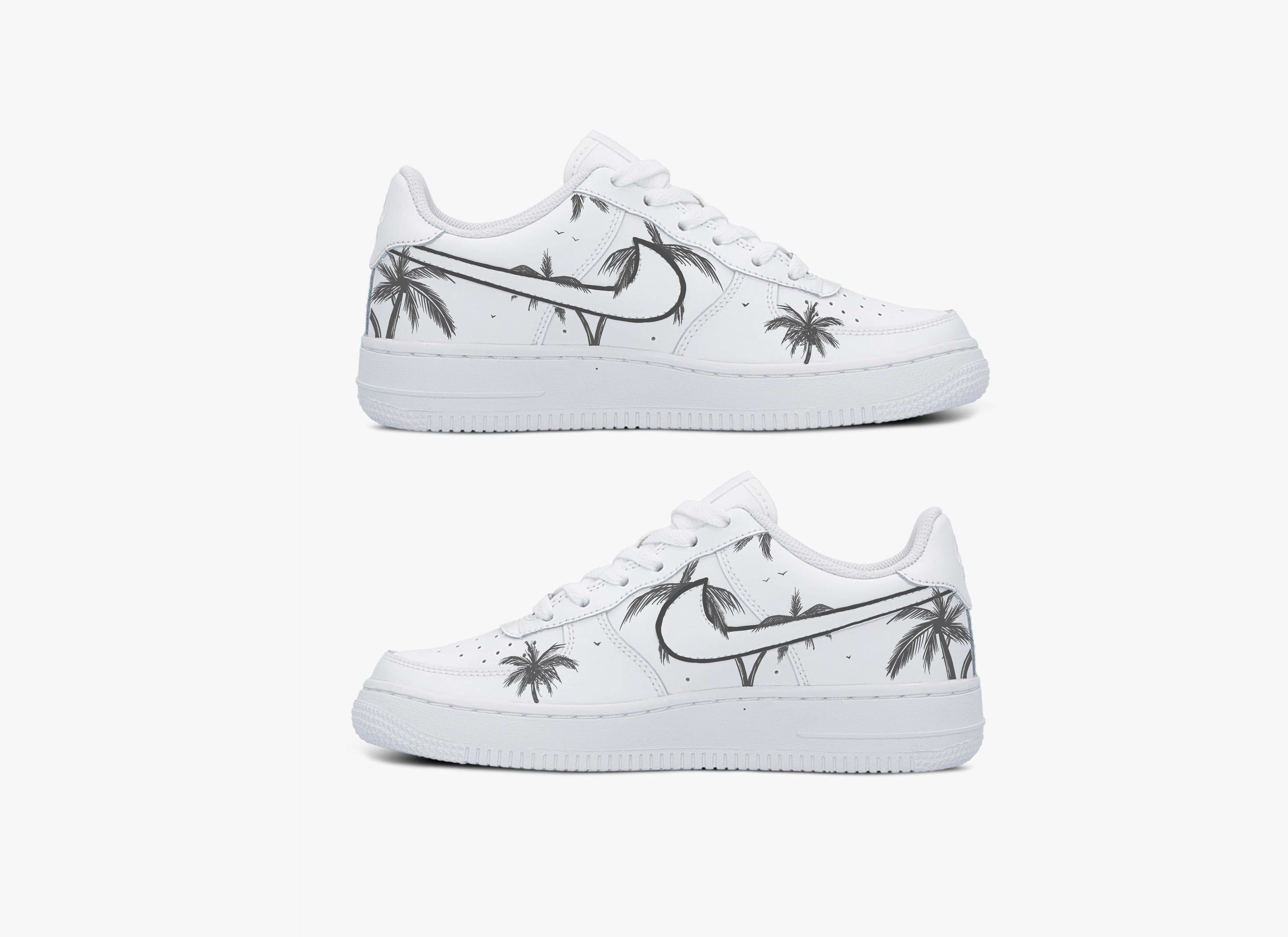 Black Palm - tree Custom Air Force 1-shecustomize