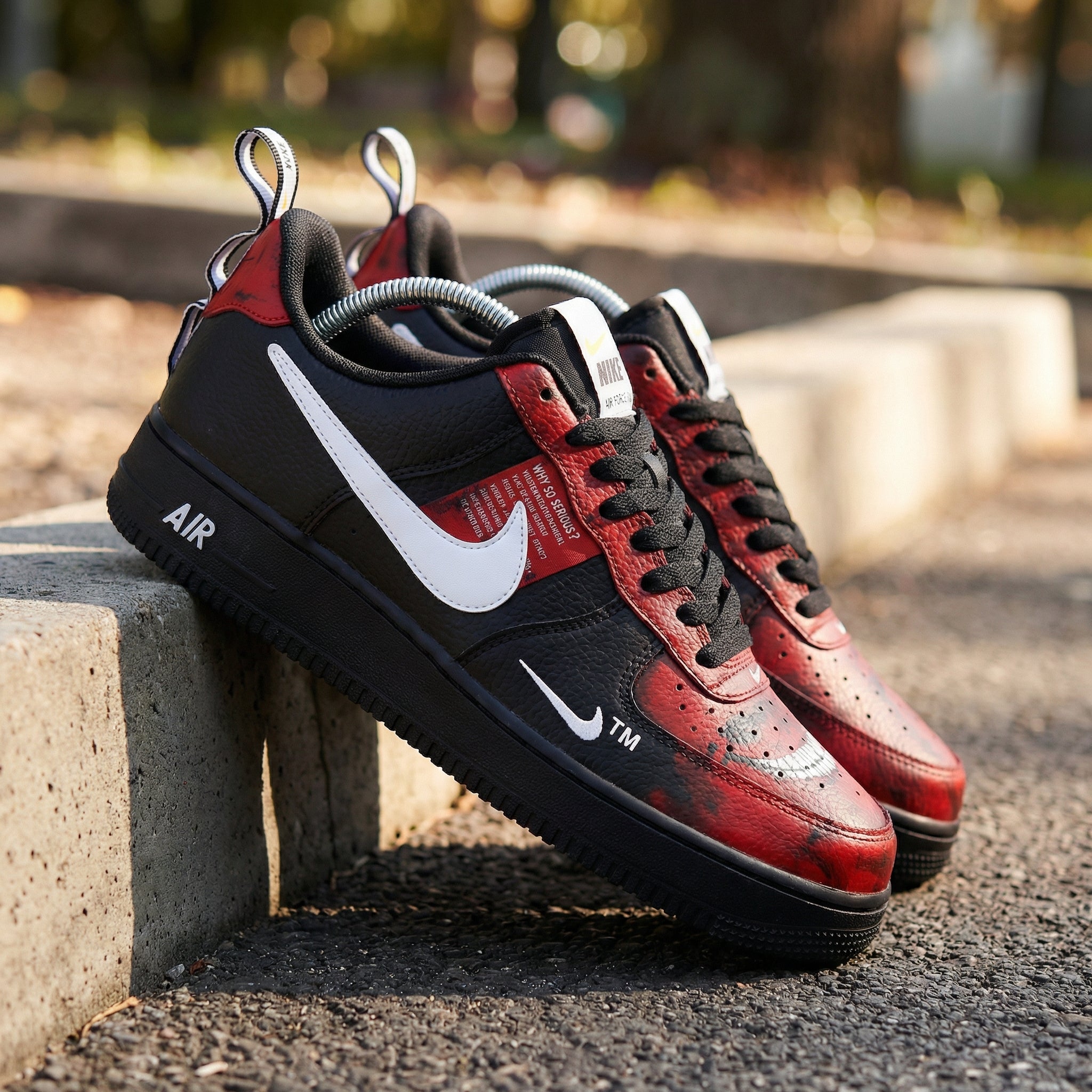 Black Red Joker Theme Custom Air Force 1-shecustomize