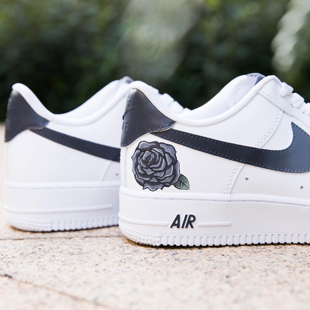 Black Rose Air Force 1s Custom Shoes Sneakers-shecustomize