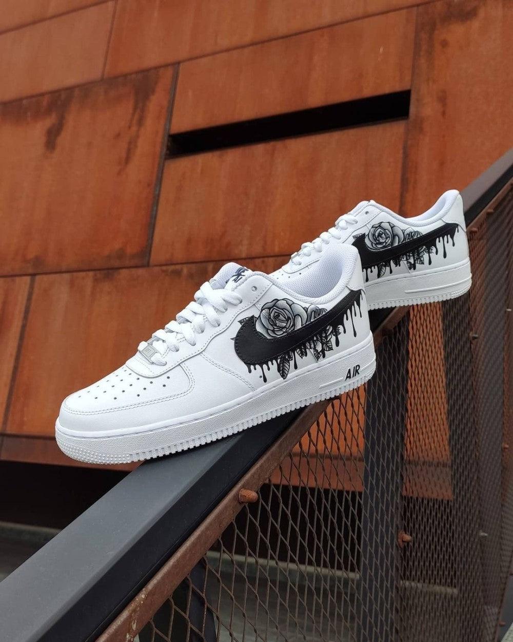 Black Rose Drip Custom Air Force 1-shecustomize