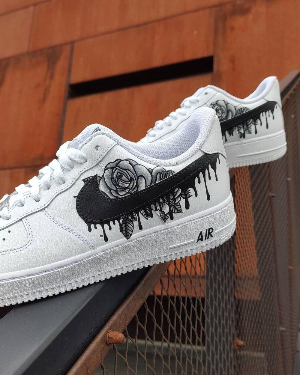 Black Rose Drip Custom Air Force 1-shecustomize