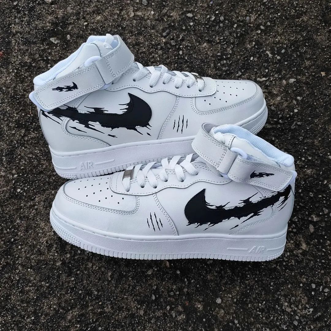 Black Splatter Custom Air Force 1-shecustomize