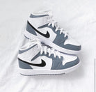 Black Swoosh Grey Custom Air Jordan 1-shecustomize