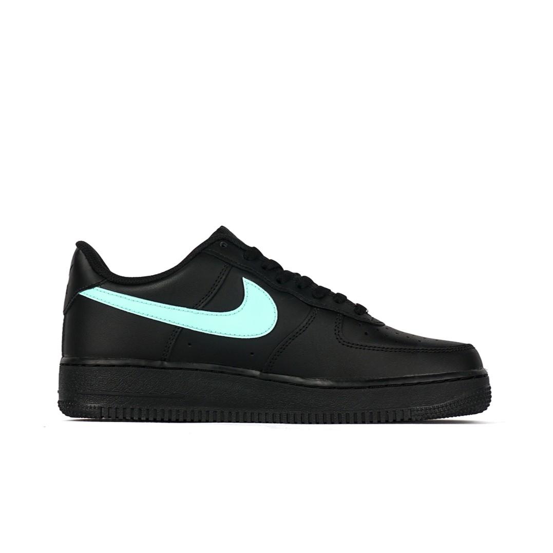 Black Tiffany Blue Custom Air Force 1-shecustomize