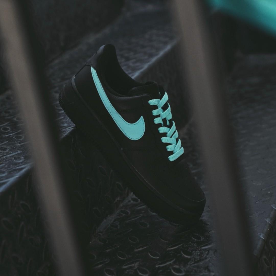 Black Tiffany Blue Custom Air Force 1-shecustomize