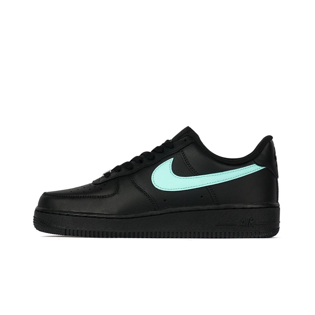 Black Tiffany Blue Custom Air Force 1-shecustomize
