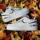 Black White Air Force 1s Shadow Custom Shoes Sneakers-shecustomize