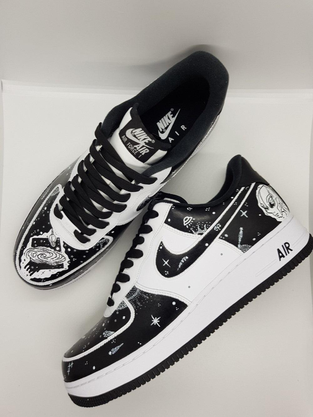 Black White Anime Custom Air Force 1-shecustomize