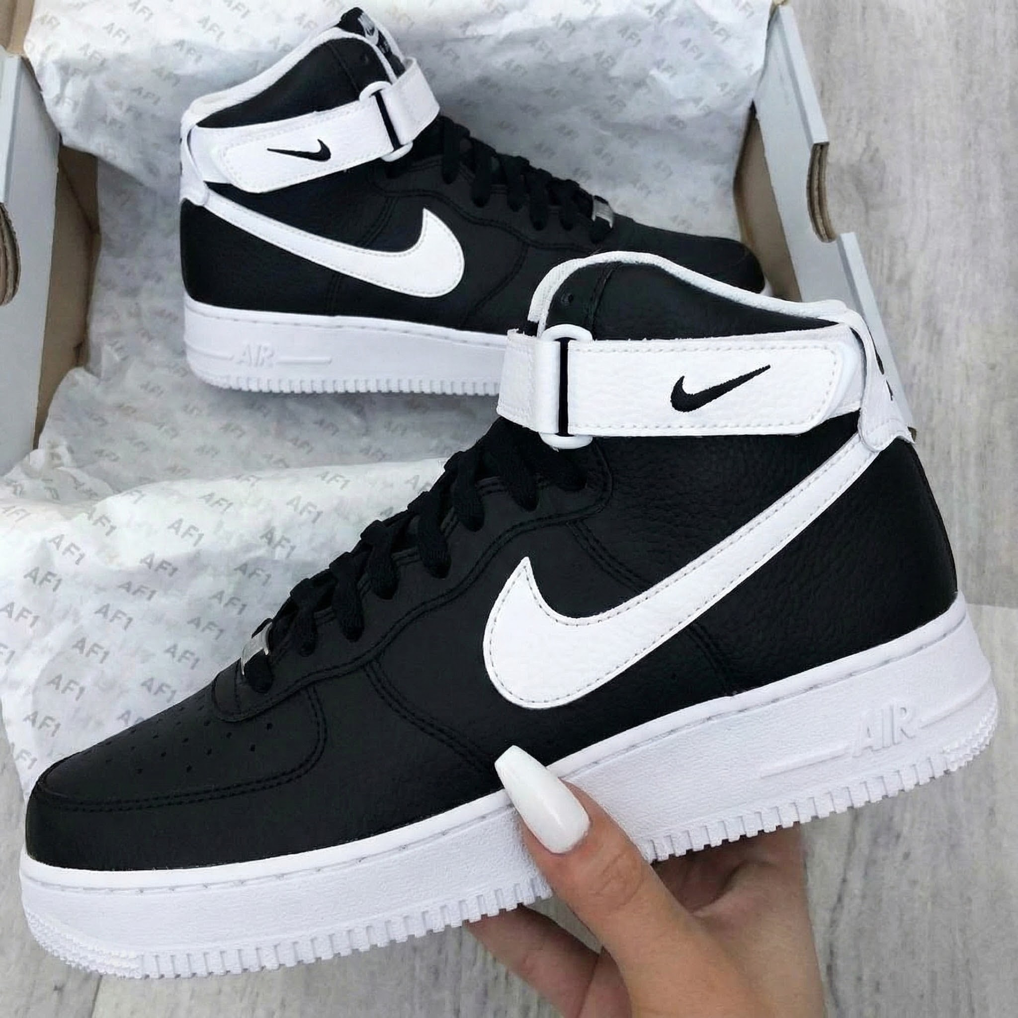 Black White Custom Air Force 1-shecustomize