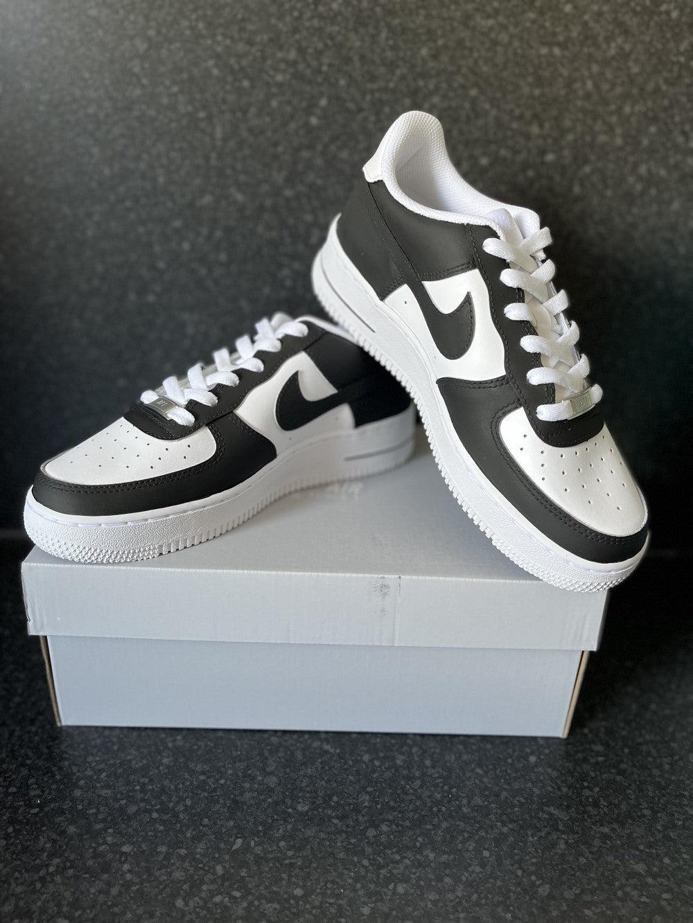 Black White Custom Air Force 1-shecustomize