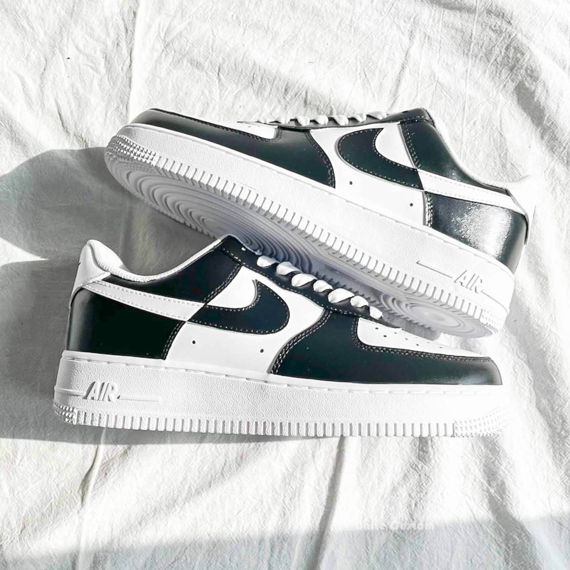 Black White Panda Custom Air Force 1-shecustomize