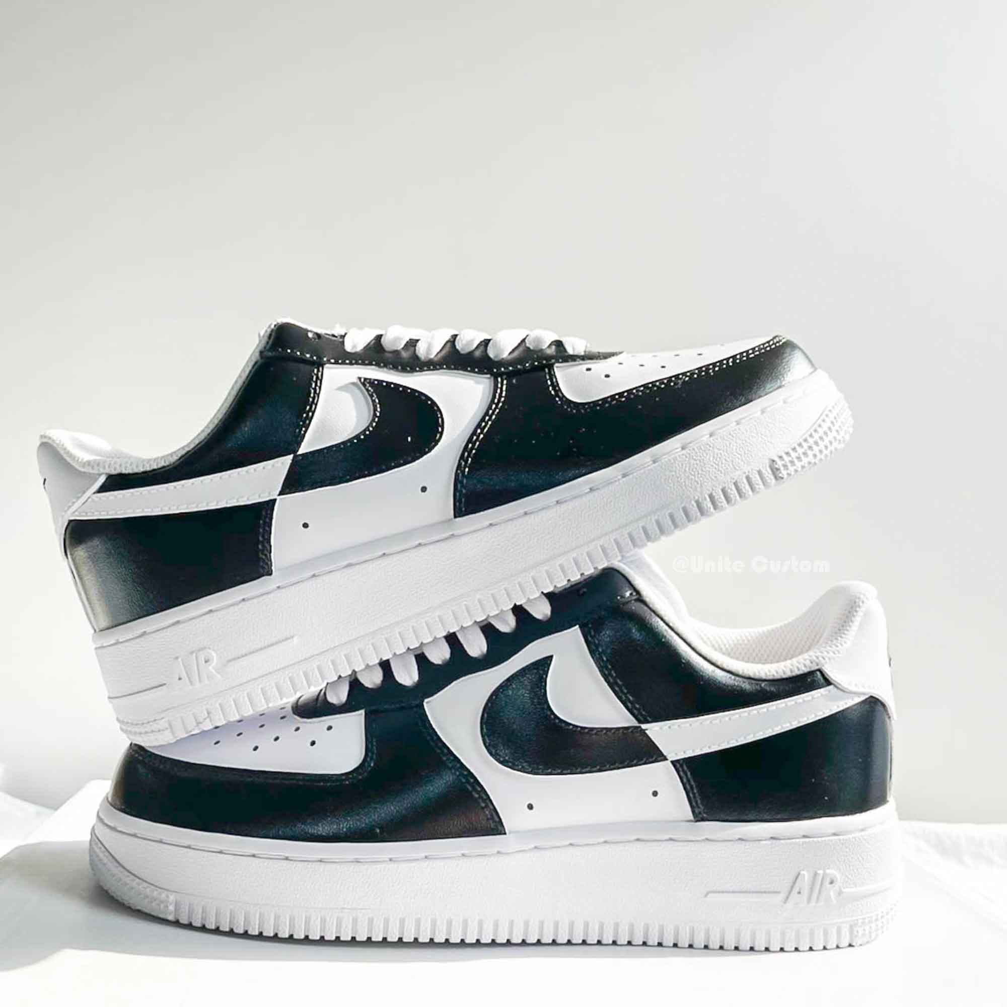 Black White Panda Custom Air Force 1-shecustomize