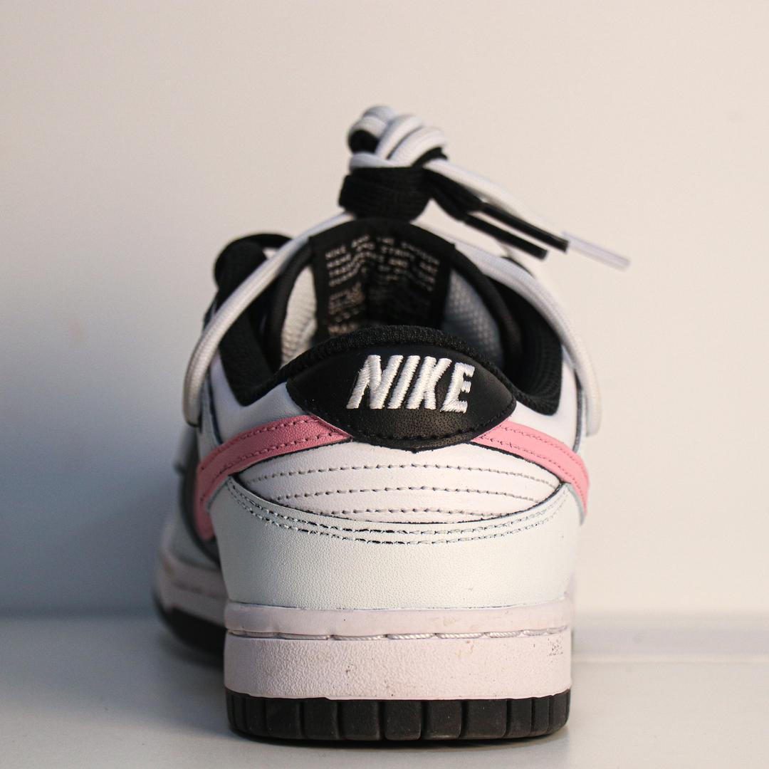 Black White Pink Custom Nike Dunk-shecustomize