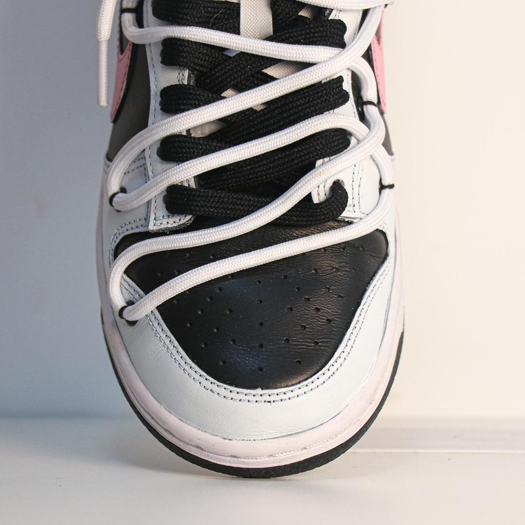 Black White Pink Custom Nike Dunk-shecustomize