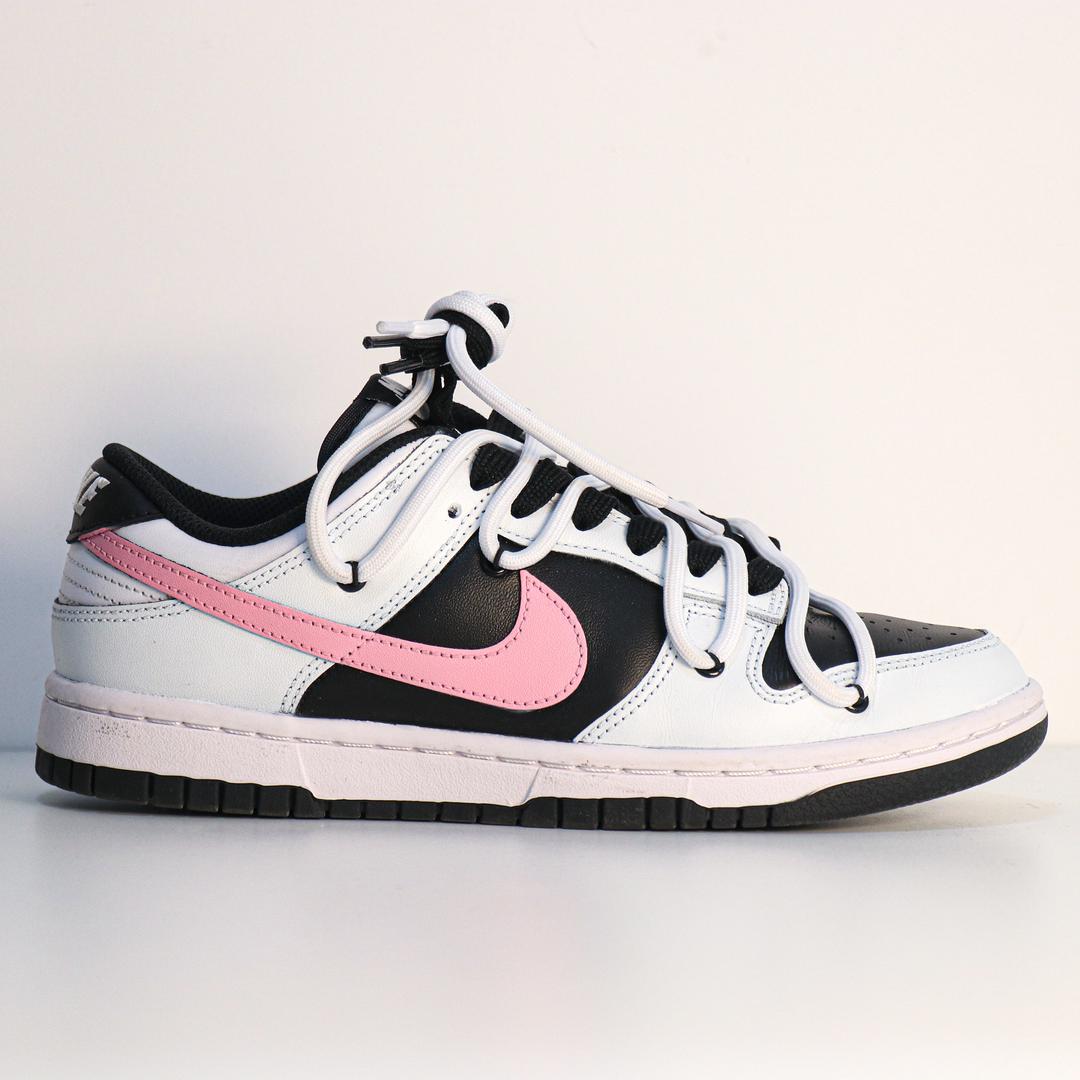 Black White Pink Custom Nike Dunk-shecustomize