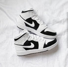 Black White Swoosh Custom Air Jordan 1-shecustomize
