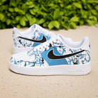 Blue Black Graffiti Air Force 1s Custom Shoes Sneakers-shecustomize