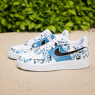Blue Black Graffiti Air Force 1s Custom Shoes Sneakers-shecustomize