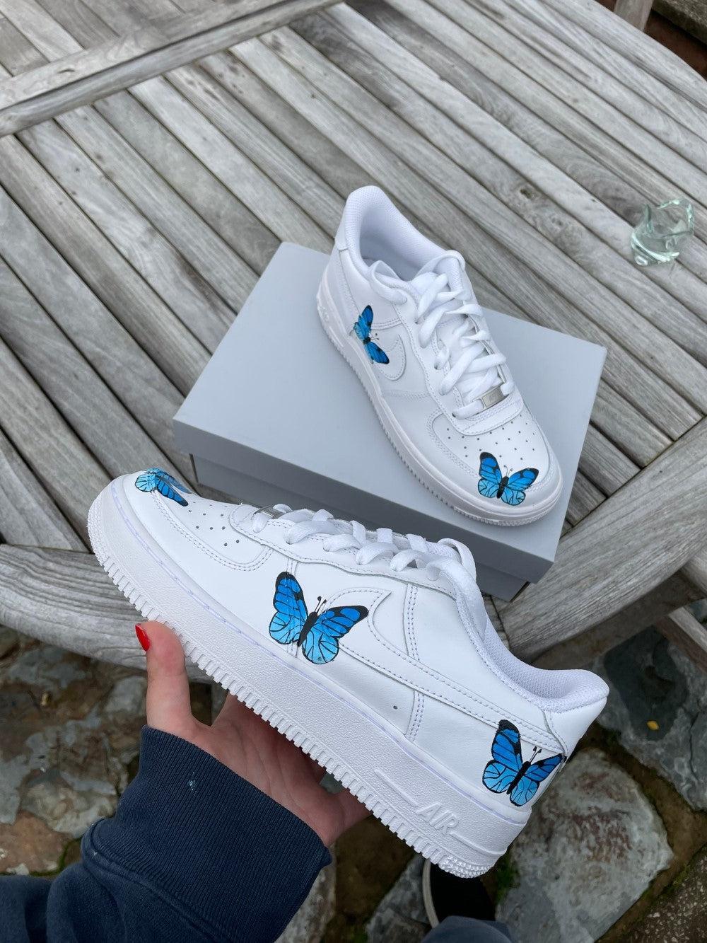 Blue Butterfly Custom Air Force 1-shecustomize