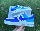 Blue Drip Custom Air Force 1-shecustomize