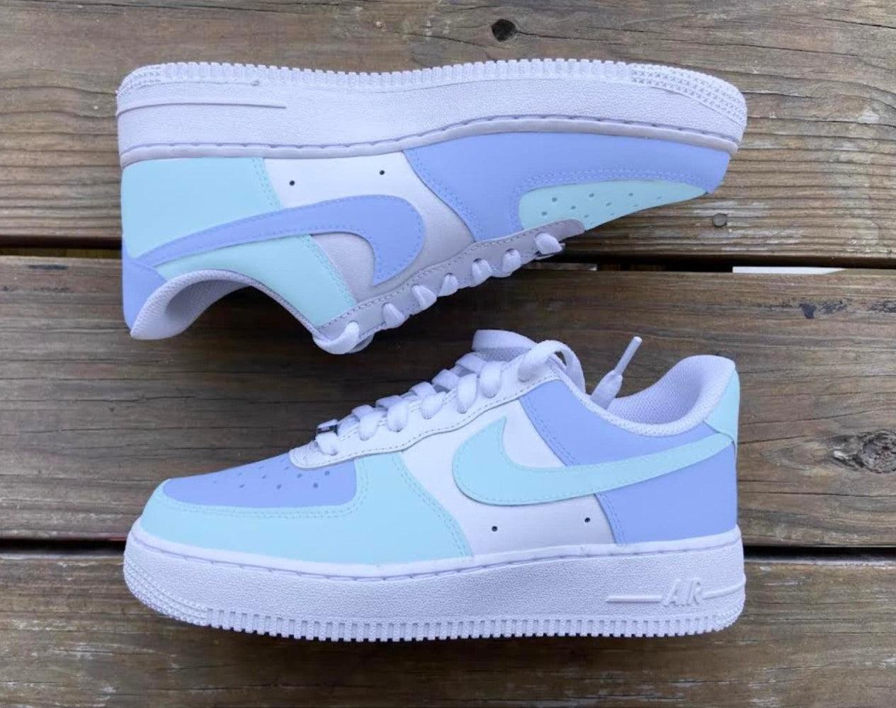 Blue Purple Custom Air Force 1-shecustomize