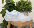 Blue Swoosh Custom Air Force 1-shecustomize
