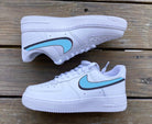 Blue Swoosh Custom Air Force 1-shecustomize