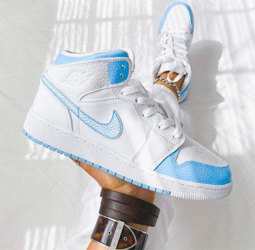 custom blue jordan 1