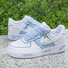 Blue White Angel Air Force 1s Custom Shoes Sneakers-shecustomize