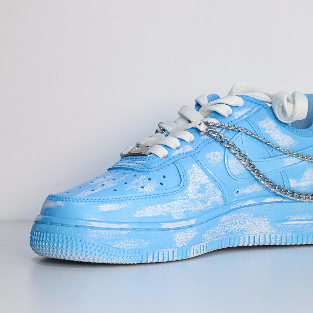 Blue White Cross Custom Air Force 1-shecustomize