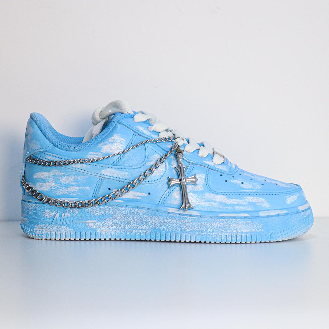 customised white air forces