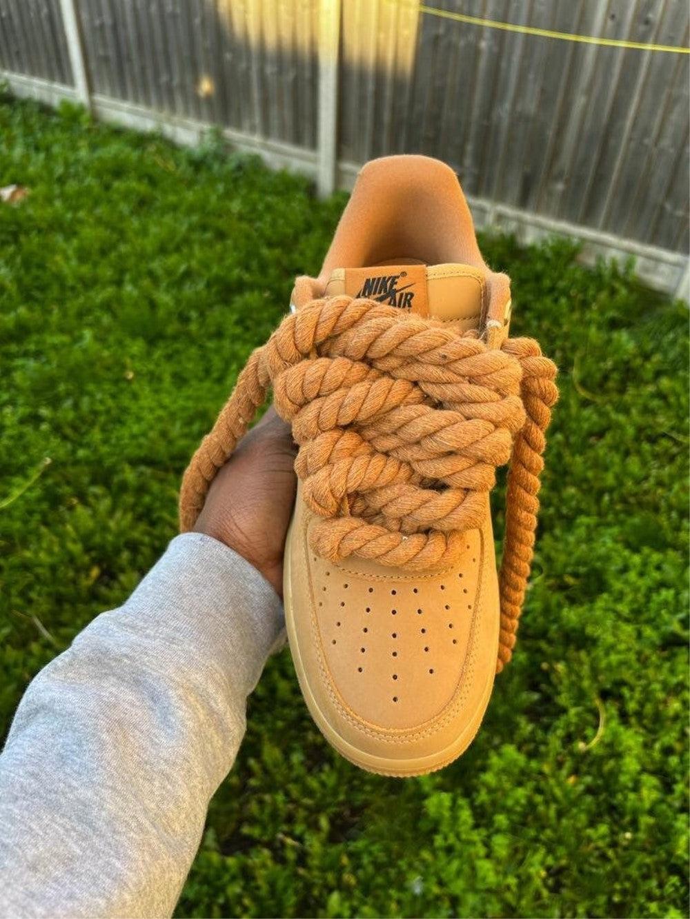 Brown Rope Lace Custom Air Force 1-shecustomize