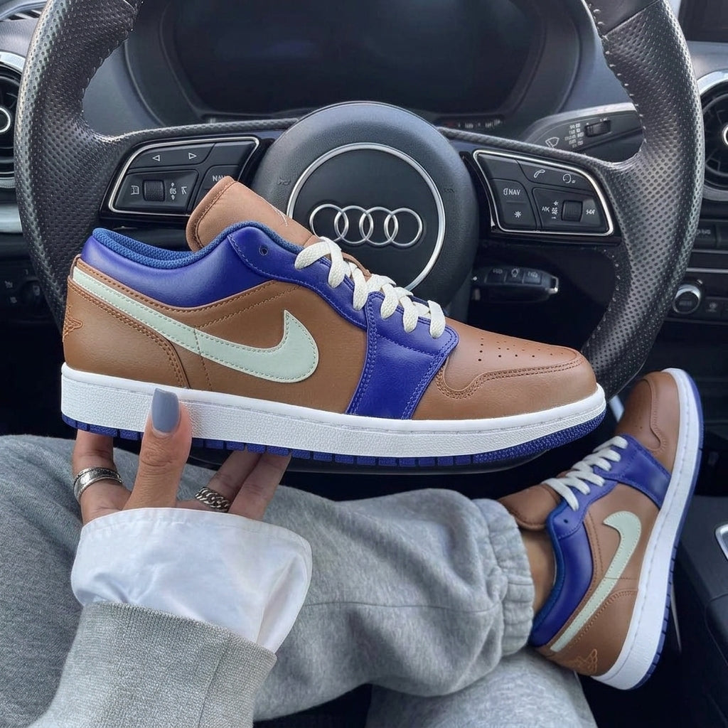 Brown Royal Blue Mint Custom Air Jordan 1-shecustomize