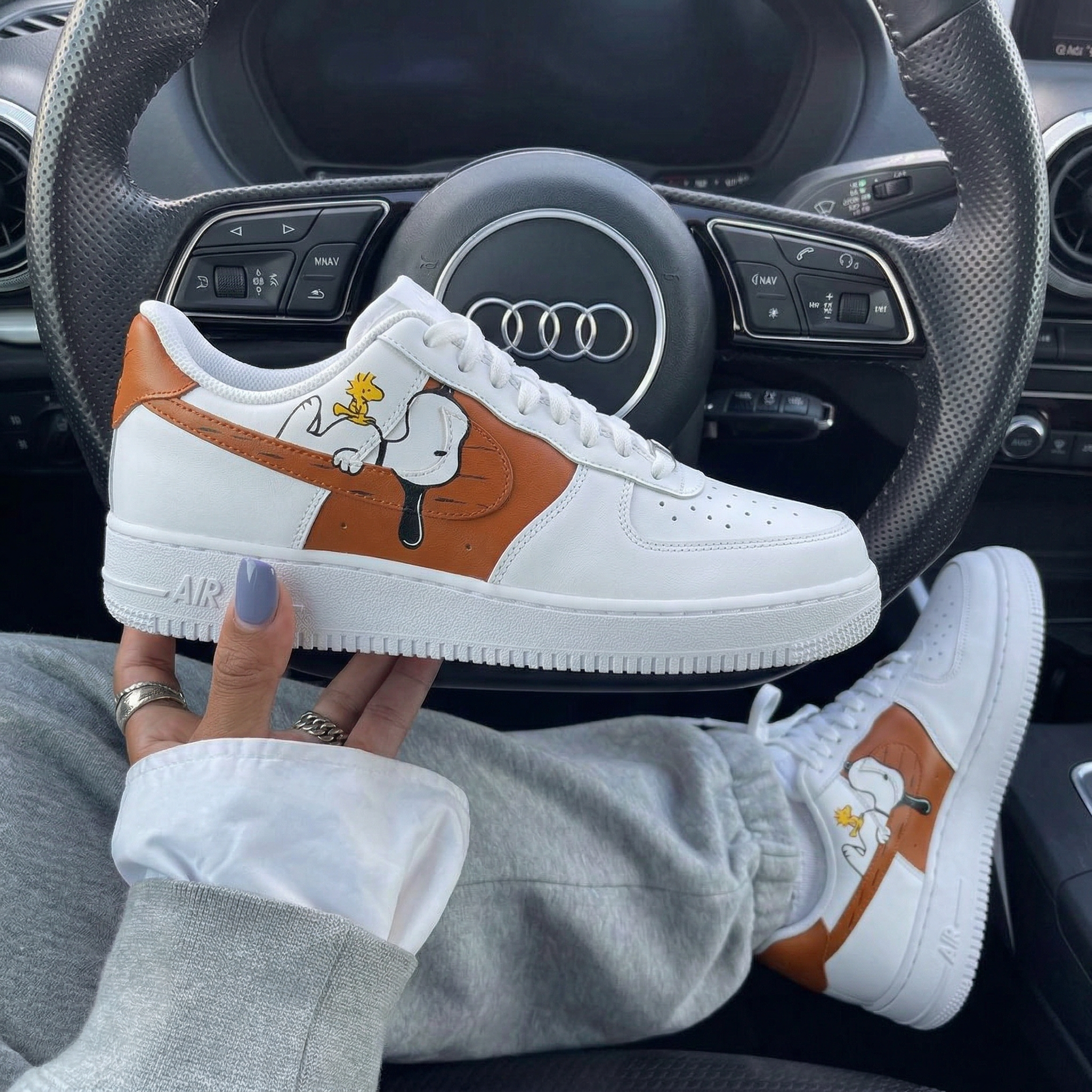 Brown Snoopy Custom Air Force 1-shecustomize