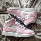 Custom Jordans Pink White