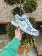 Camouflage Gray Lime Green Custom Air Force 1-shecustomize