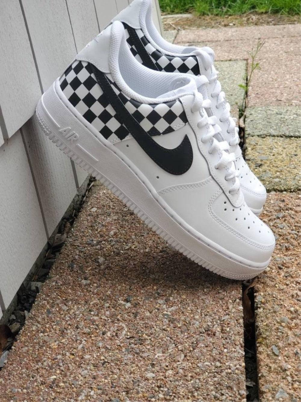 Checkerboard Custom Air Force 1-shecustomize