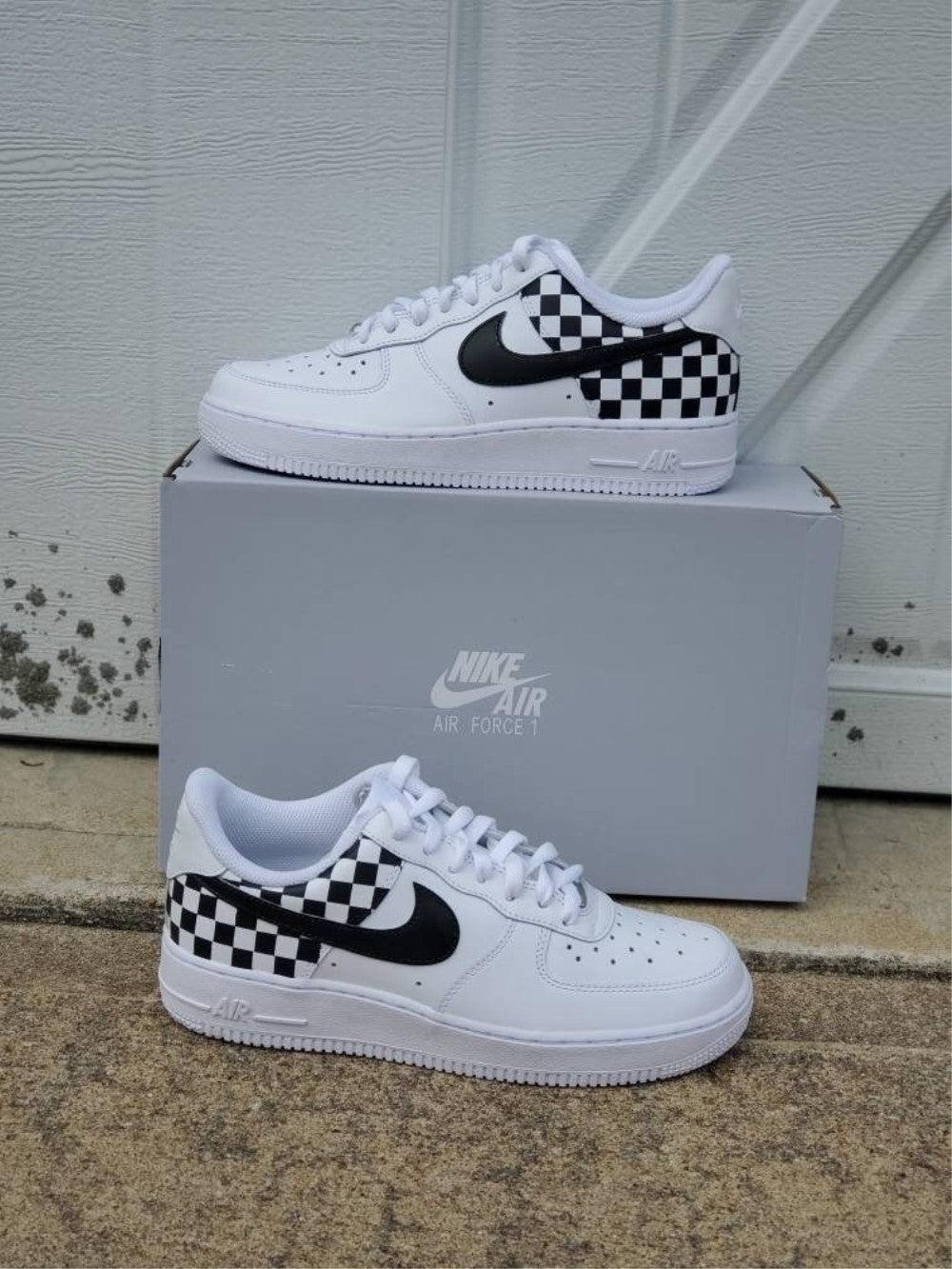 Checkerboard Custom Air Force 1-shecustomize