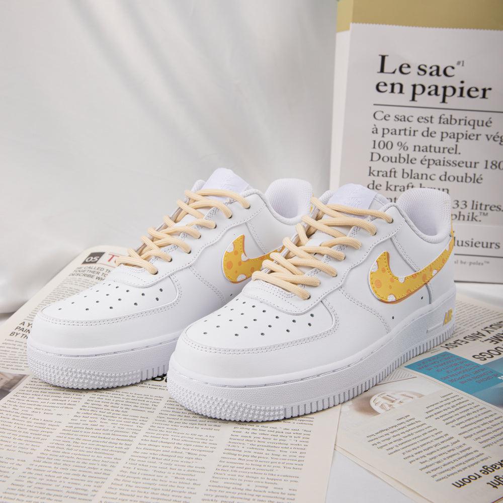 Cheese Air Force 1s Custom Shoes Sneakers-shecustomize